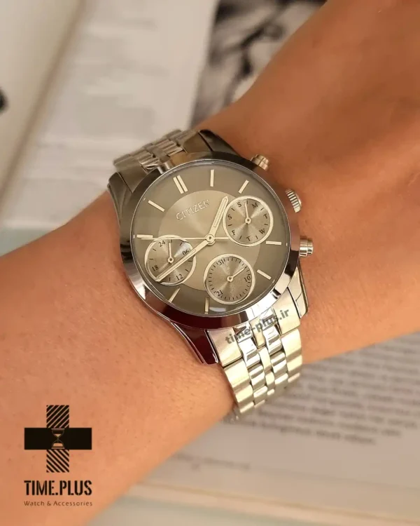 ساعت مچی زنانه سیتی زن مدل فول تایم نقره ای