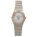 ساعت مچی زنانه امگا نقره ای و رزگلد