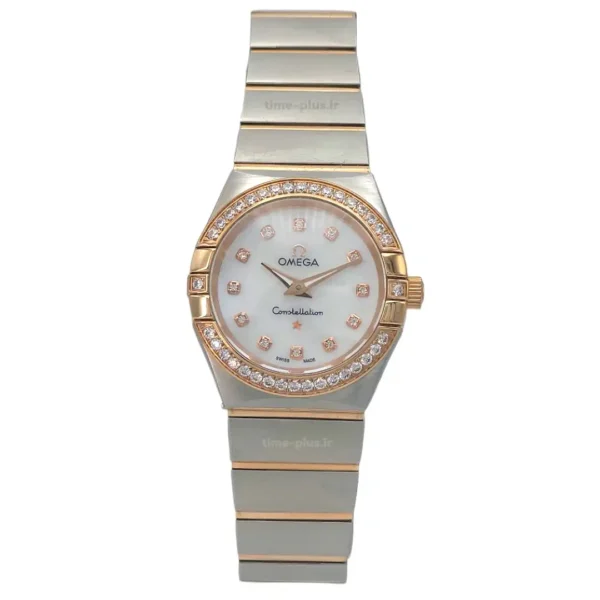 ساعت مچی زنانه امگا نقره ای و رزگلد