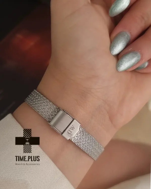 ساعت مچی زنانه دنیل ولینگتون مدل Quadro Pressed نقره ای