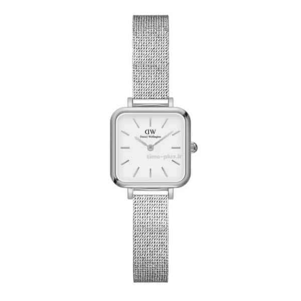 ساعت مچی زنانه دنیل ولینگتون مدل Quadro Pressed نقره ای