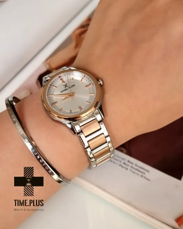 ساعت مچی زنانه دنیل کلین مدل DK.1.13586-5 نقره ای و رزگلد