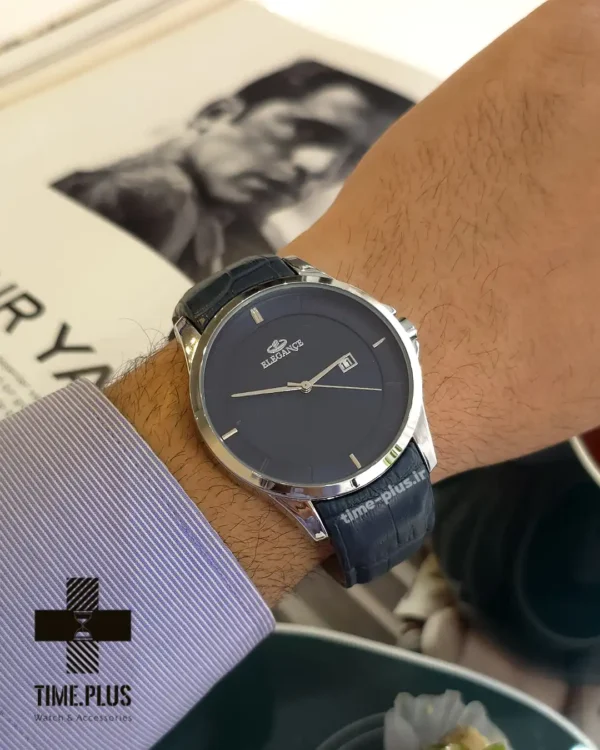 ساعت مچی مردانه الگانس سرمه‌ای