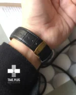 ساعت مچی مردانه الگانس مشکی با هاله طلایی