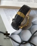 ساعت مچی مردانه الگانس مشکی با هاله طلایی