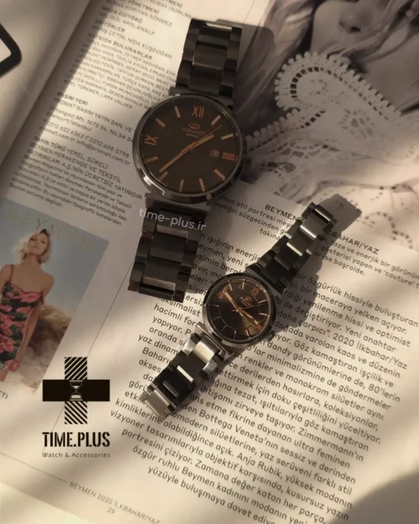 ساعت مچی ست زنانه و مردانه الگانس برنزی