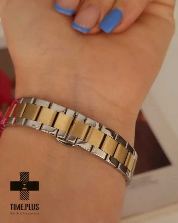 ساعت مچی زنانه الگانس نقره ای طلایی