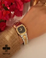 ساعت مچی زنانه الگانس نقره ای طلایی