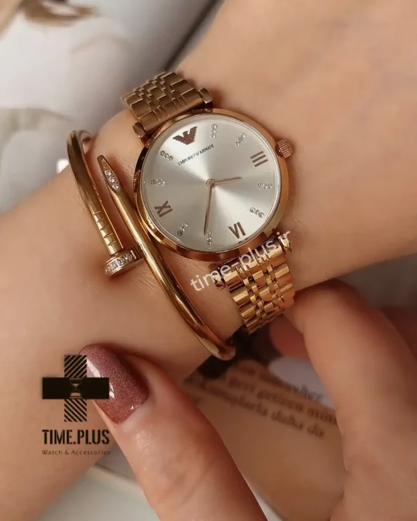ساعت مچی زنانه امپریو آرمانی رزگلد