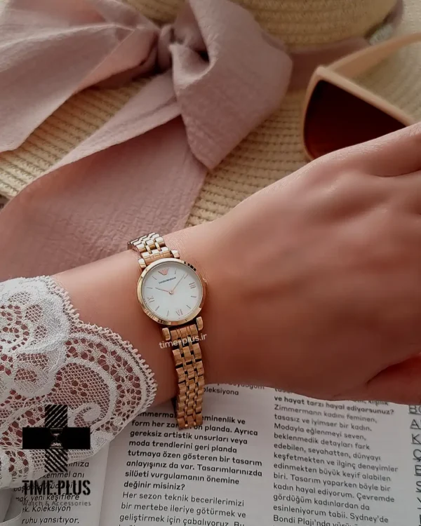 ساعت مچی زنانه امپریو آرمانی رزگلد