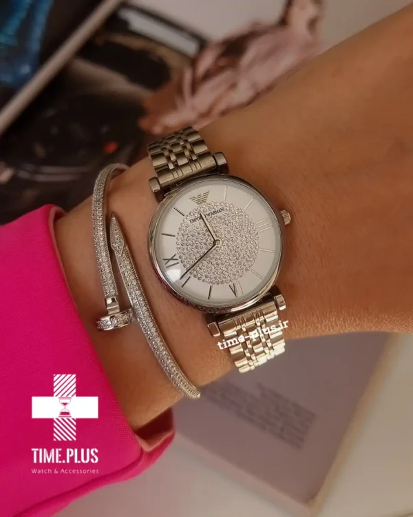 ساعت مچی زنانه امپریو آرمانی نقره ای