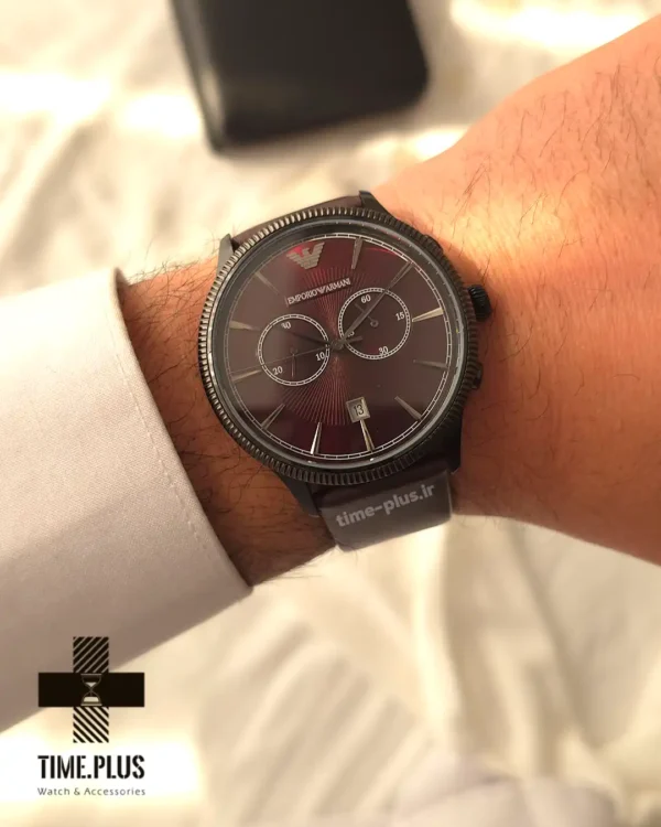 ساعت مچی مردانه امپریو آرمانی زرشکی