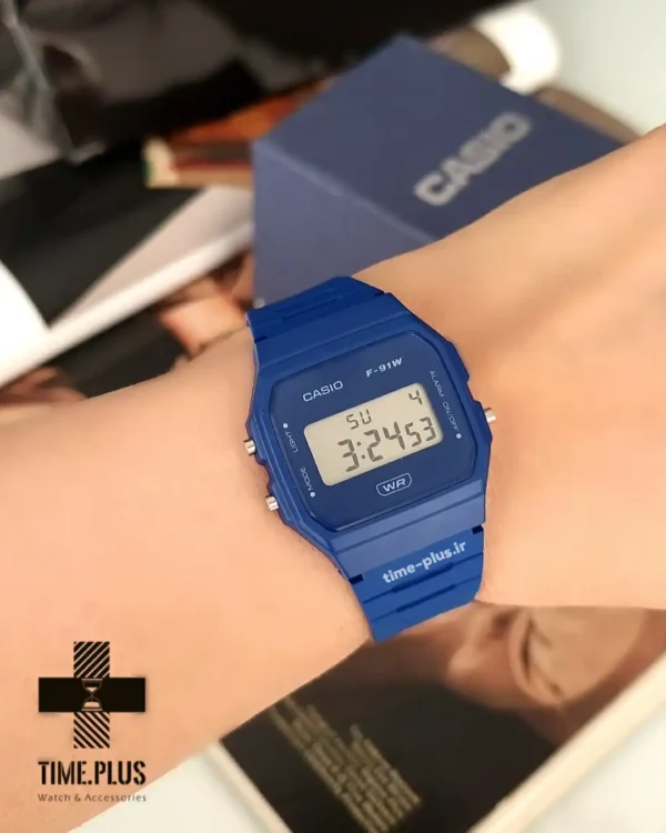 ساعت مچی زنانه کاسیو مدل F-91WB-2A1DF آبی