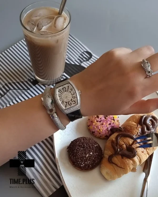 ساعت مچی زنانه فرانک مولر نقره ای