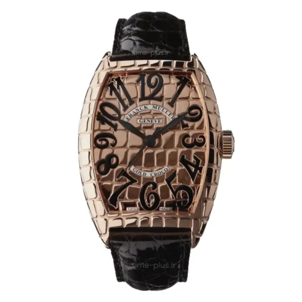ساعت مچی مردانه فرانک مولر مدل Gold Croco رزگلد