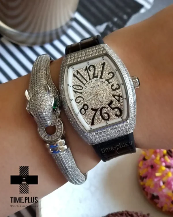 ساعت مچی زنانه فرانک مولر نقره ای