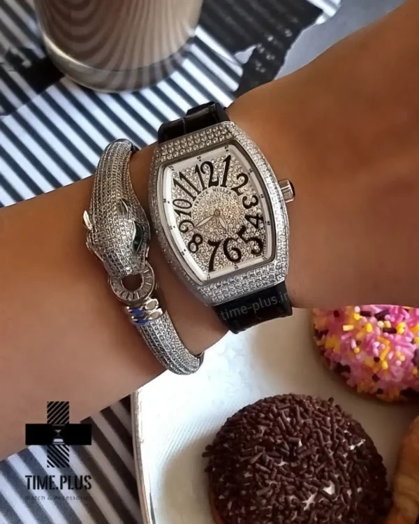 ساعت مچی زنانه فرانک مولر نقره ای