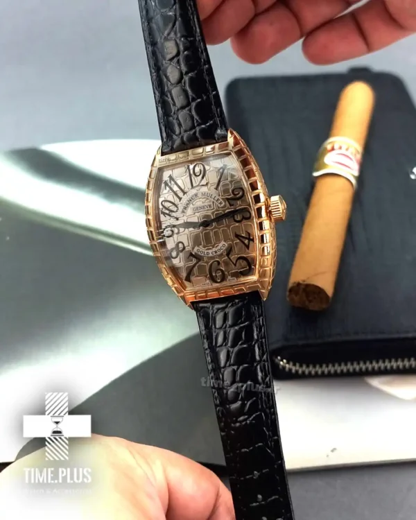 ساعت مچی مردانه فرانک مولر مدل Gold Croco رزگلد