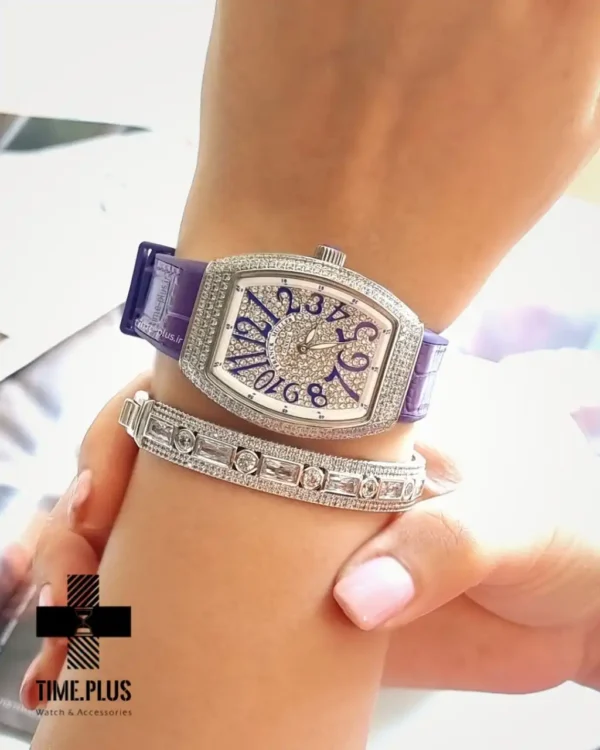 ساعت مچی زنانه فرانک مولر نقره ای