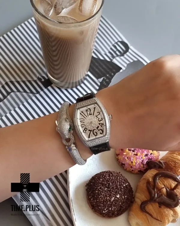 ساعت مچی زنانه فرانک مولر نقره ای