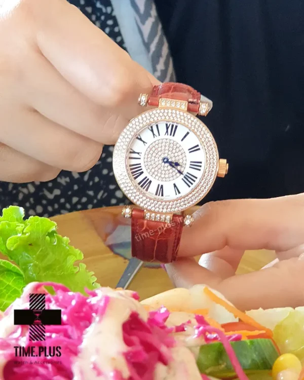 ساعت مچی زنانه فرانک مولر زرشکی