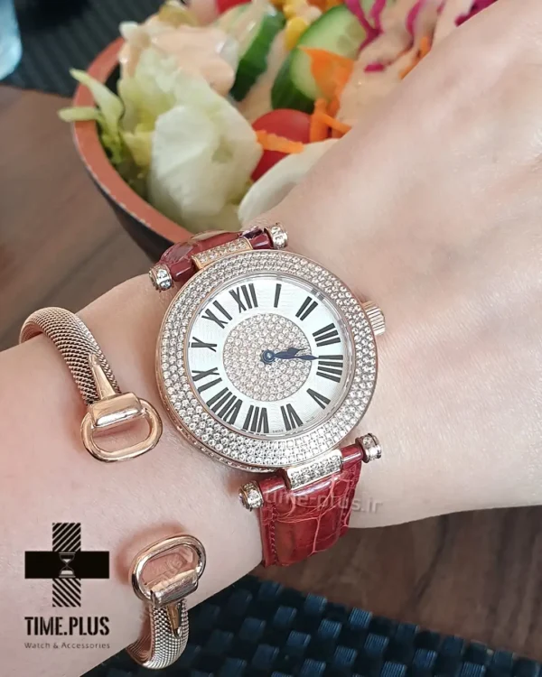 ساعت مچی زنانه فرانک مولر زرشکی