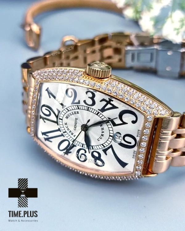 ساعت مچی زنانه فرانک مولر مدل Curvex رزگلد