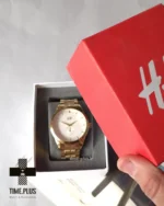 ساعت مچی زنانه اچ اند ام مدل زیر ثانیه طلایی