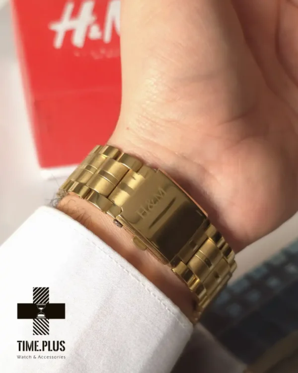 ساعت مچی زنانه اچ اند ام مدل زیر ثانیه طلایی