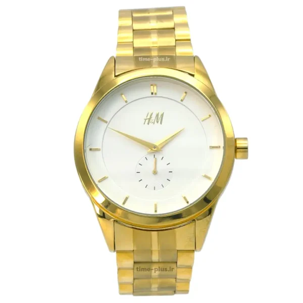 ساعت مچی زنانه اچ اند ام مدل زیر ثانیه طلایی