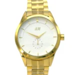 ساعت مچی زنانه اچ اند ام مدل زیر ثانیه طلایی