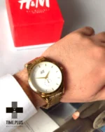 ساعت مچی زنانه اچ اند ام مدل زیر ثانیه طلایی