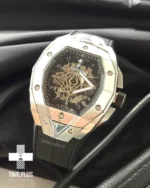 ساعت مچی مردانه هوبلو مدل Big Bang Sang Bleu III نقره ای مشکی