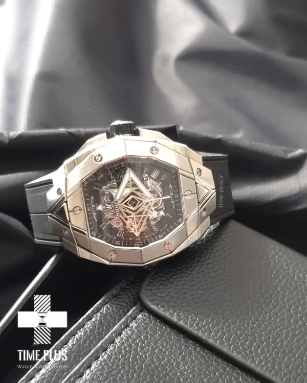 ساعت مچی مردانه هوبلو مدل Big Bang Sang Bleu III نقره ای مشکی