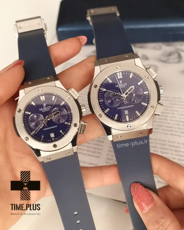 ساعت مچی ست زنانه و مردانه هوبلو سرمه ای