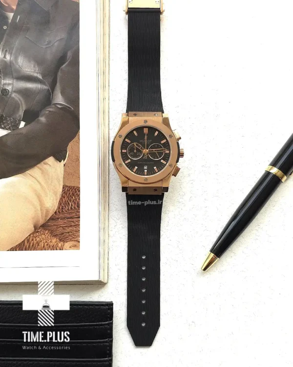 ساعت مچی مردانه هوبلو مدل کلاسیک فیوژن کرنوگراف مشکی