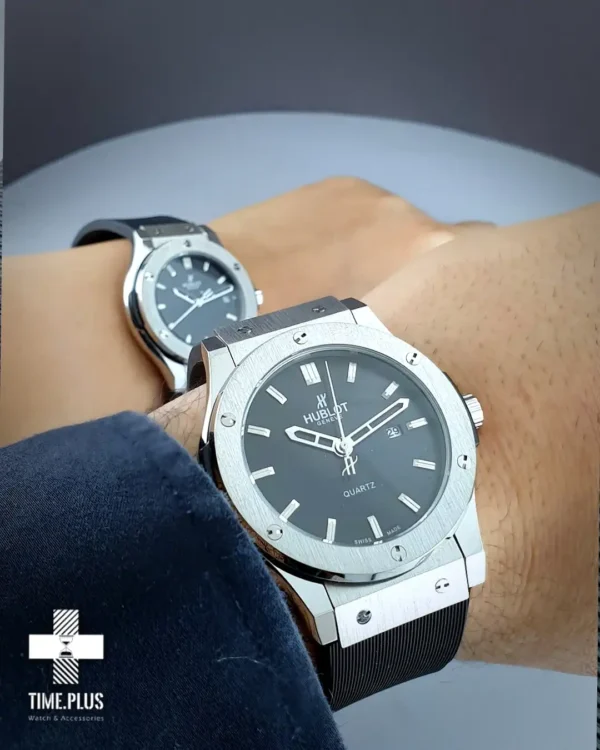 ساعت مچی ست زنانه و مردانه هوبلو مشکی