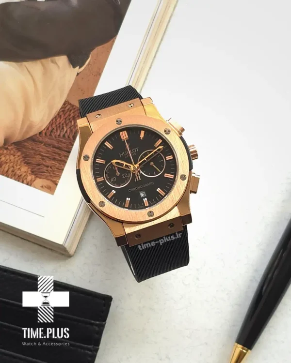 ساعت مچی مردانه هوبلو مدل کلاسیک فیوژن کرنوگراف مشکی