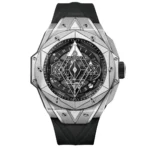 ساعت مچی مردانه هوبلو مدل sang bleu cornogrph نقره ای مشکی