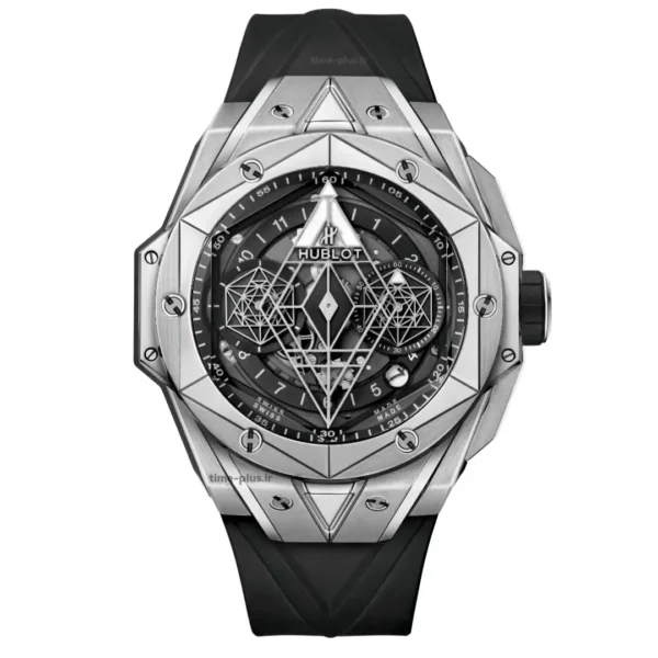 ساعت مچی مردانه هوبلو مدل sang bleu cornogrph نقره ای مشکی