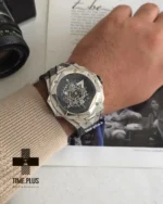 ساعت مچی مردانه هوبلو مدل sang bleu cornogrph نقره ای مشکی