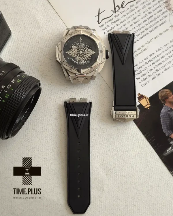 ساعت مچی مردانه هوبلو مدل sang bleu cornogrph نقره ای مشکی
