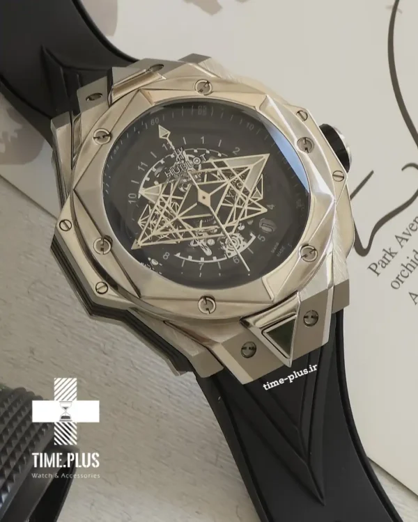 ساعت مچی مردانه هوبلو مدل sang bleu cornogrph نقره ای مشکی