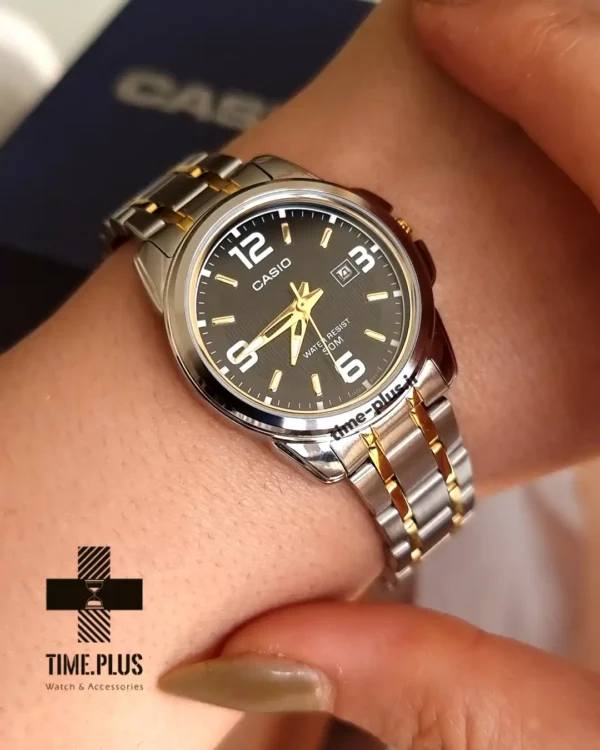 ساعت مچی زنانه کاسیو مدل LTP-1314SG-1AVDF نقره ای و طلایی