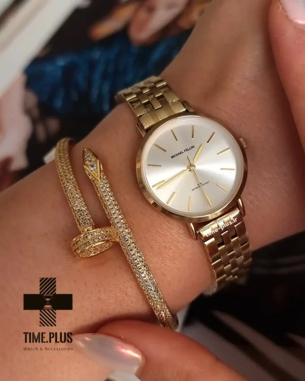 ساعت مچی زنانه مایکل فلینی مدل MF-2434L-F طلایی