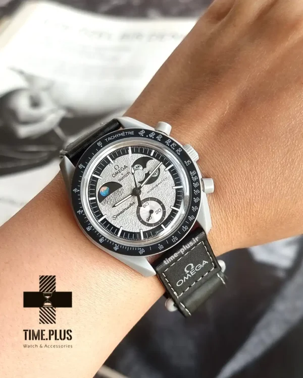 ساعت مچی مردانه امگاسواچ مدل Mission to Earthphase مشکی و طوسی