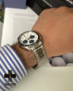 ساعت مچی مردانه کاسیو مدل MTP-1374D-7A2VDF سفید با صفحه داخل سرمه‌ای