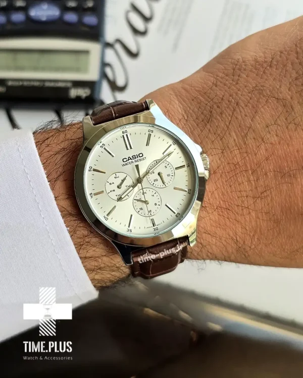 ساعت مچی مردانه کاسیو مدل MTP-V300L-7A نقره ای