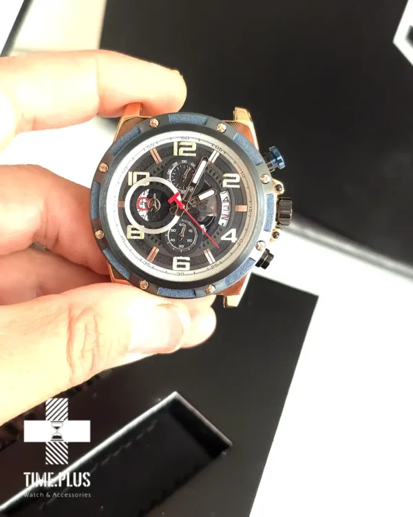 ساعت مچی مردانه T5 مدل 3706G مشکی عدد رزگلد
