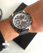 ساعت مچی مردانه T5 مدل 3706G مشکی عدد رزگلد